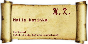 Malle Katinka névjegykártya
